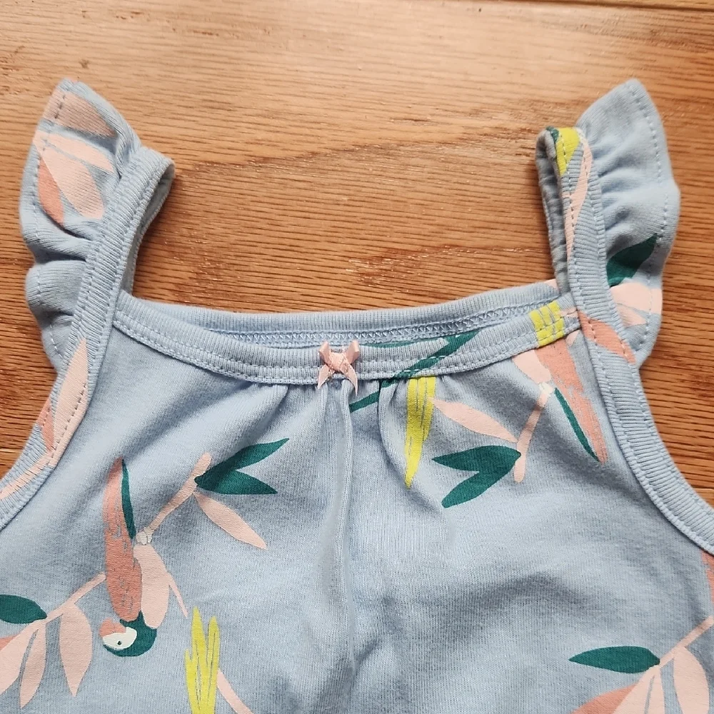 NWT Carter's Baby Blue Parrot Romper 24 Months
